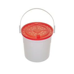 Challenge Minnow Bucket 4-Quart with red lid for portable bait storage and easy transport