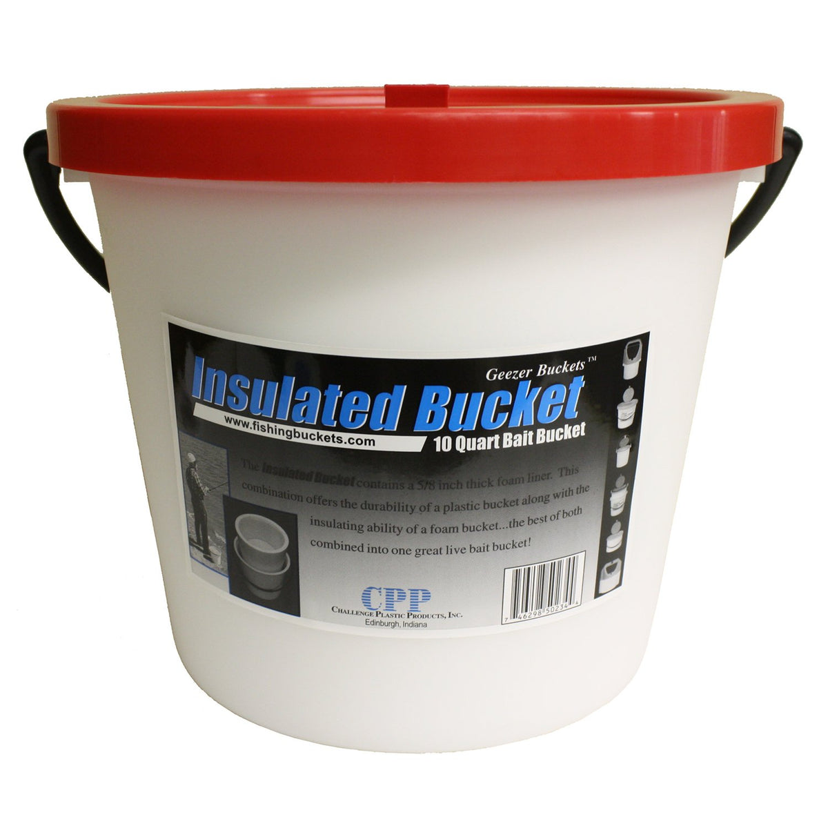 Challenge Plastics 50234 foam insulated bucket keeps bait cool on fishing trips