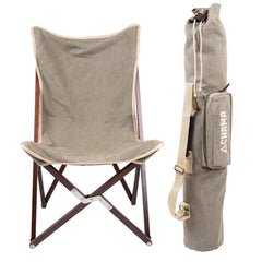 CHAMA Vaquero chair slate canvas seat for durable outdoor comfort.
