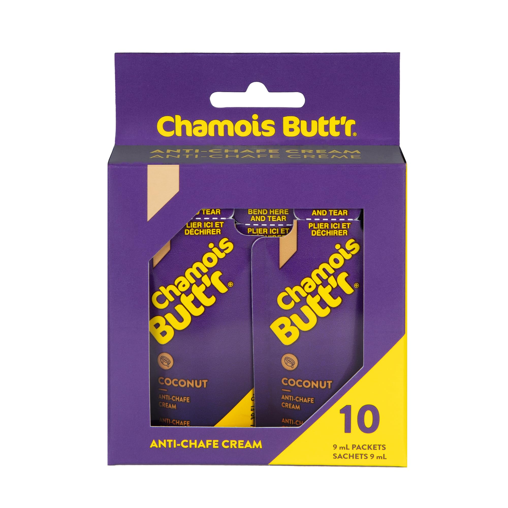 Chamois Butt'r Coconut anti-chafe packet front view for smooth cycling comfort