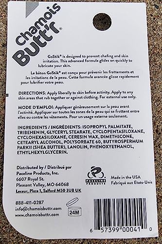 Chamois Butt'r Gostik solid stick applying on skin showing compact travel use