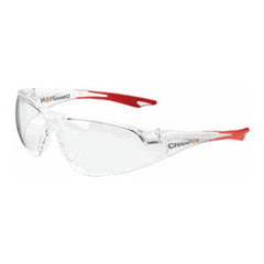 Champion Traps and Targets Youth Clear Shooting Glasses (Ballistic) - close-up of nose piece and temple