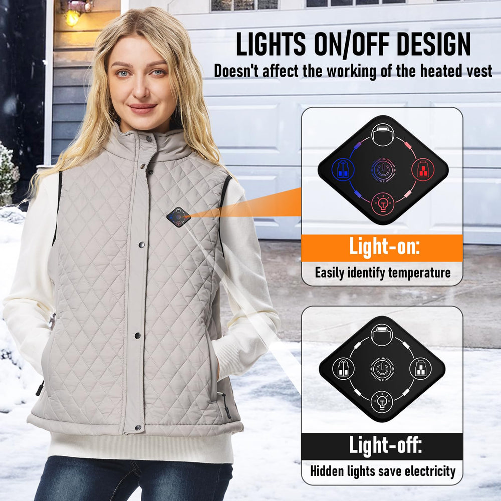 CHAPAREL CHAPAREL 16000mAh battery pack clipped to vest for long-lasting warmth.