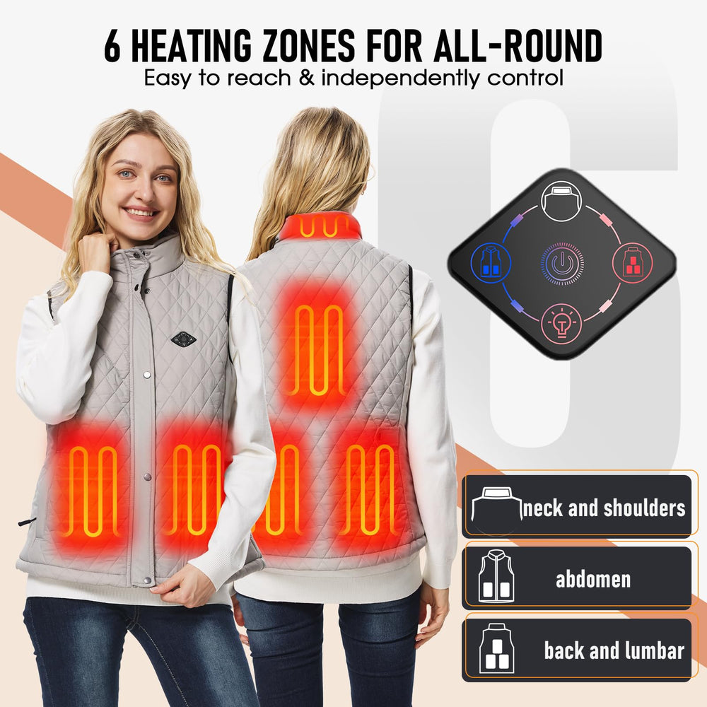 CHAPAREL Heated Vest six-zone heat panels deliver targeted warmth during outdoor activities.
