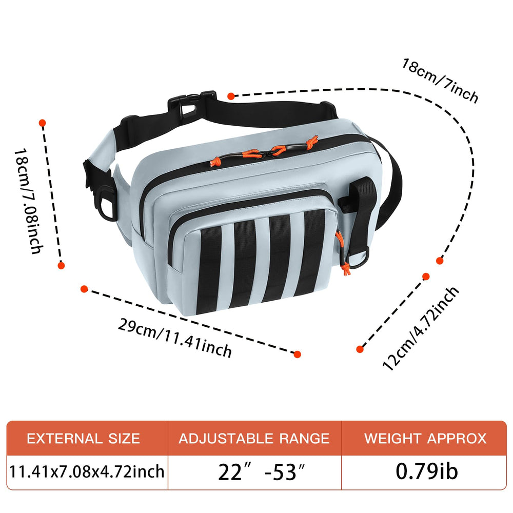 Chardime fishing bag grey - main compartment open
