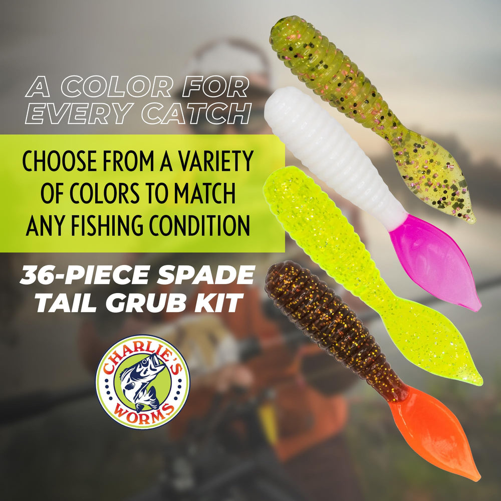 Charlie's Worms durable soft plastic construction withstands frequent casts.