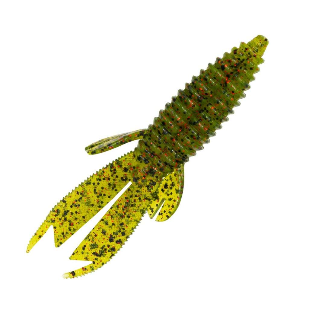 Charlie's Worms Flippin' Bug Watermelon Red Black Flake for dock-pitch action and snag resistance