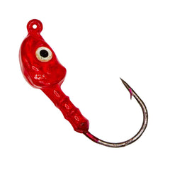 Charlie's Worms jig heads with holographic eye spark lifelike attraction for bass and trout