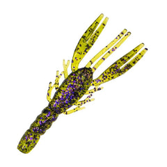 Charlie's Worms Large Crawfish lure in hand, 4-inch soft plastic ideal for bass and muskie.