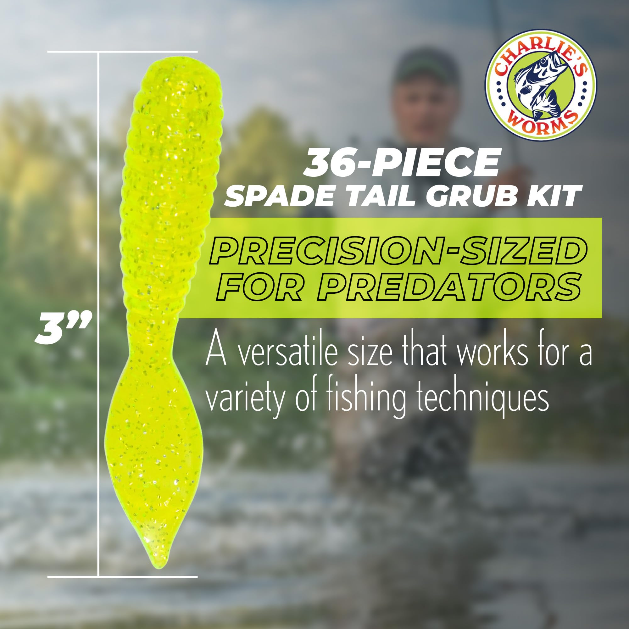Charlie's Worms scented bait stays fresh and attractive to bass.