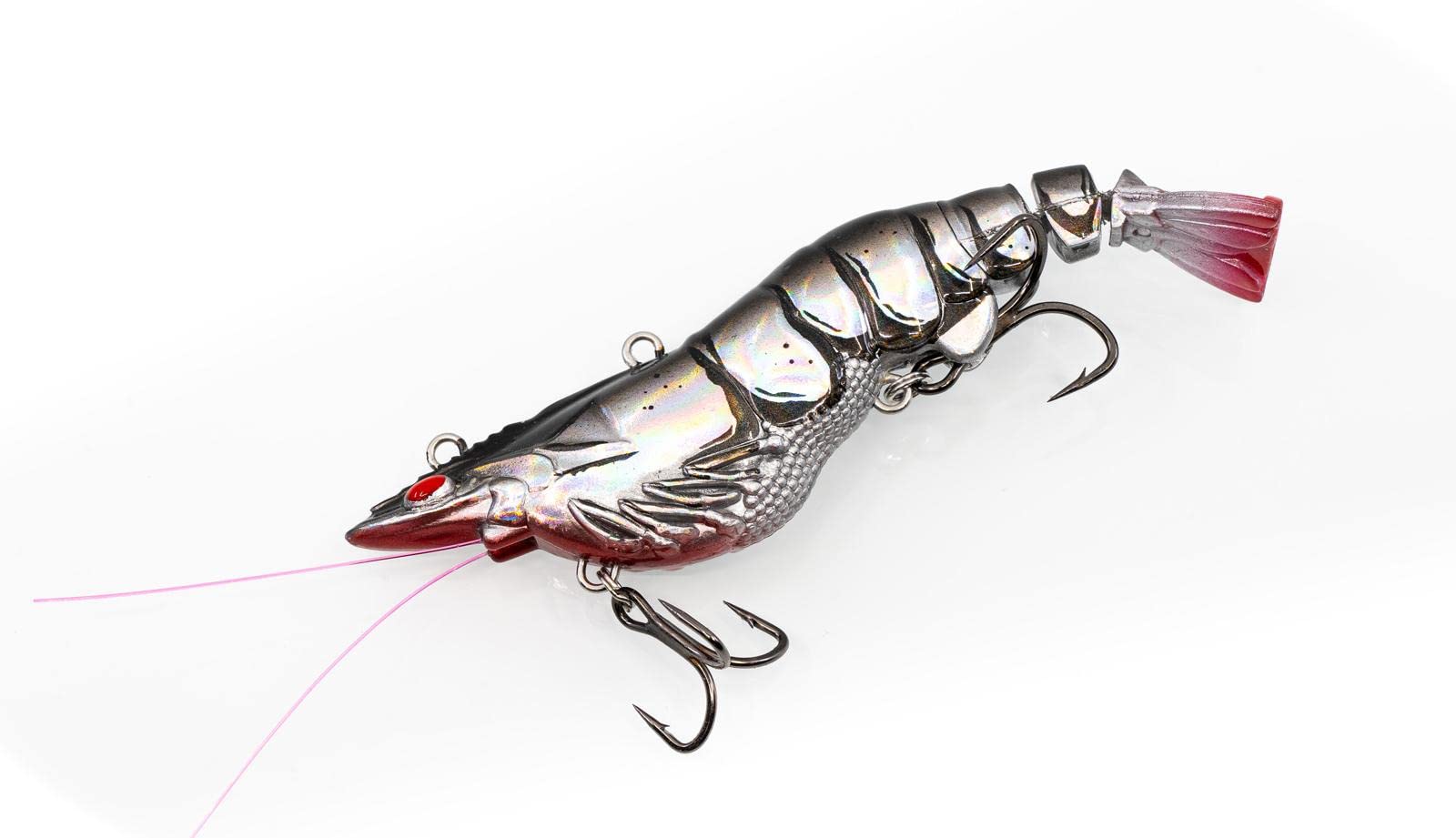 Chasebaits Armour Prawn tail action highlights twitching retrieves for attention-grabbing strikes