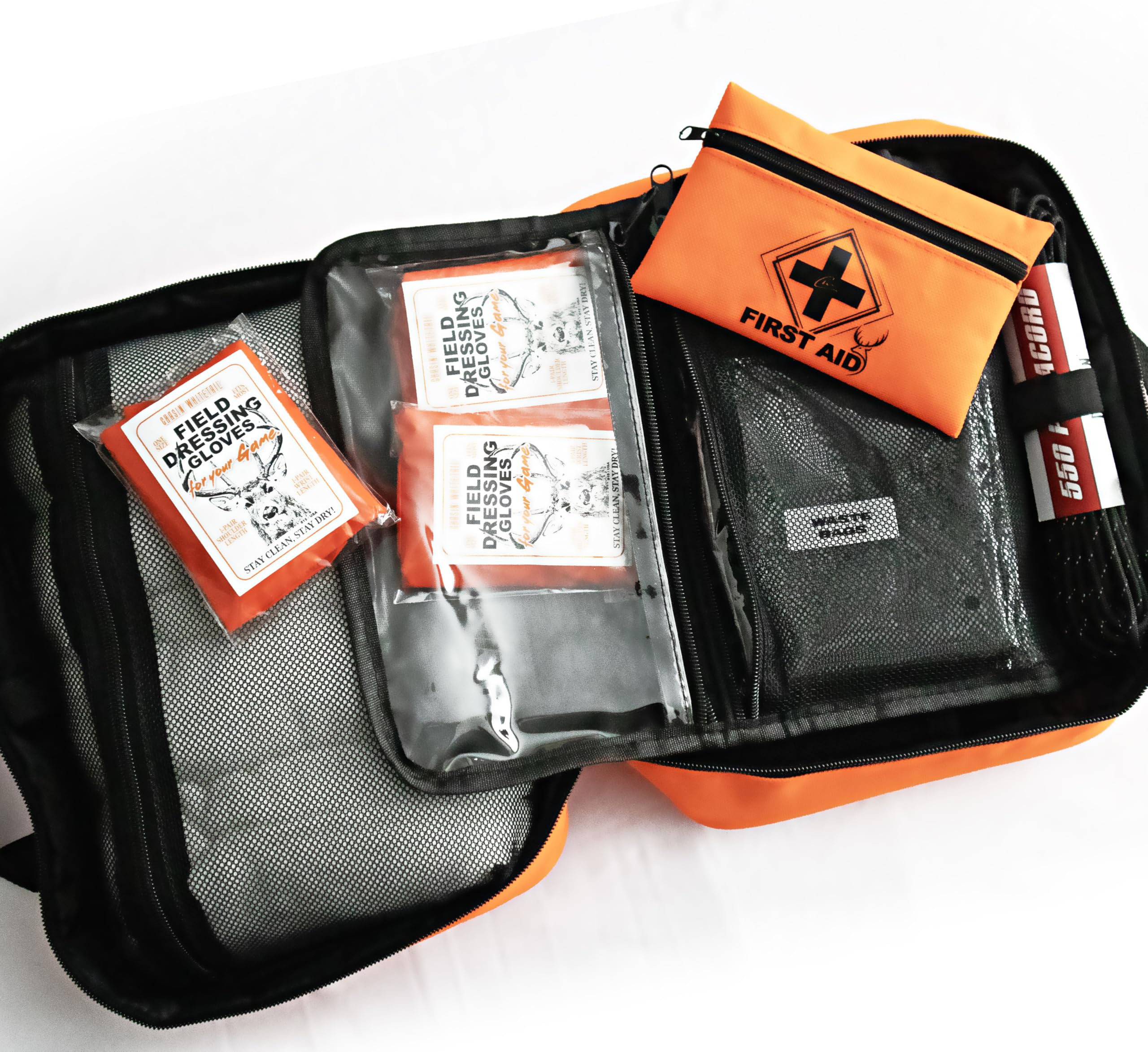 Chasin Whitetail blaze orange carrying case keeps gear organized