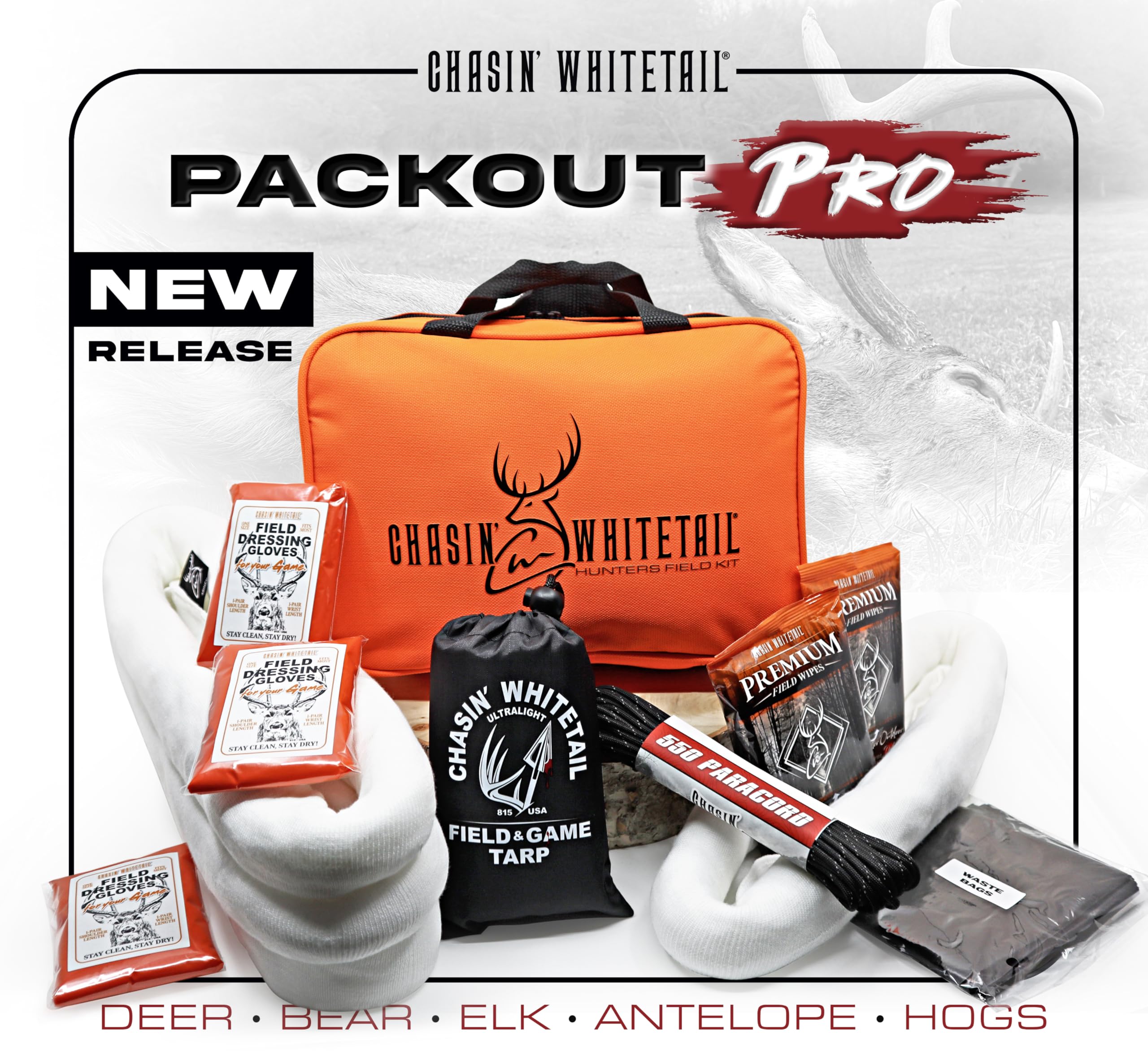 Chasin Whitetail field dressing gloves for grip and protection