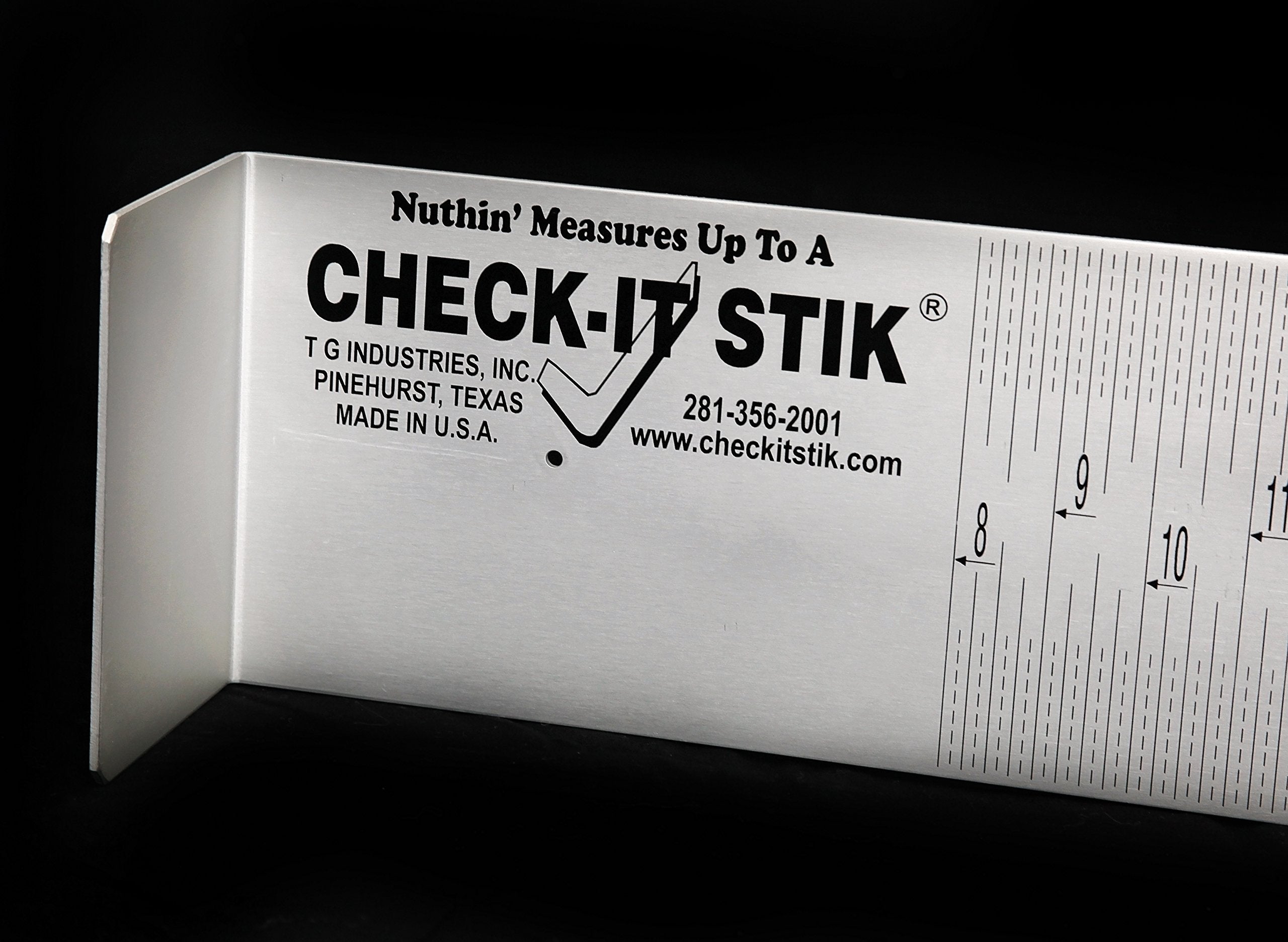 Check-It Stik aluminum 1-8-inch grid detail for quick reference.