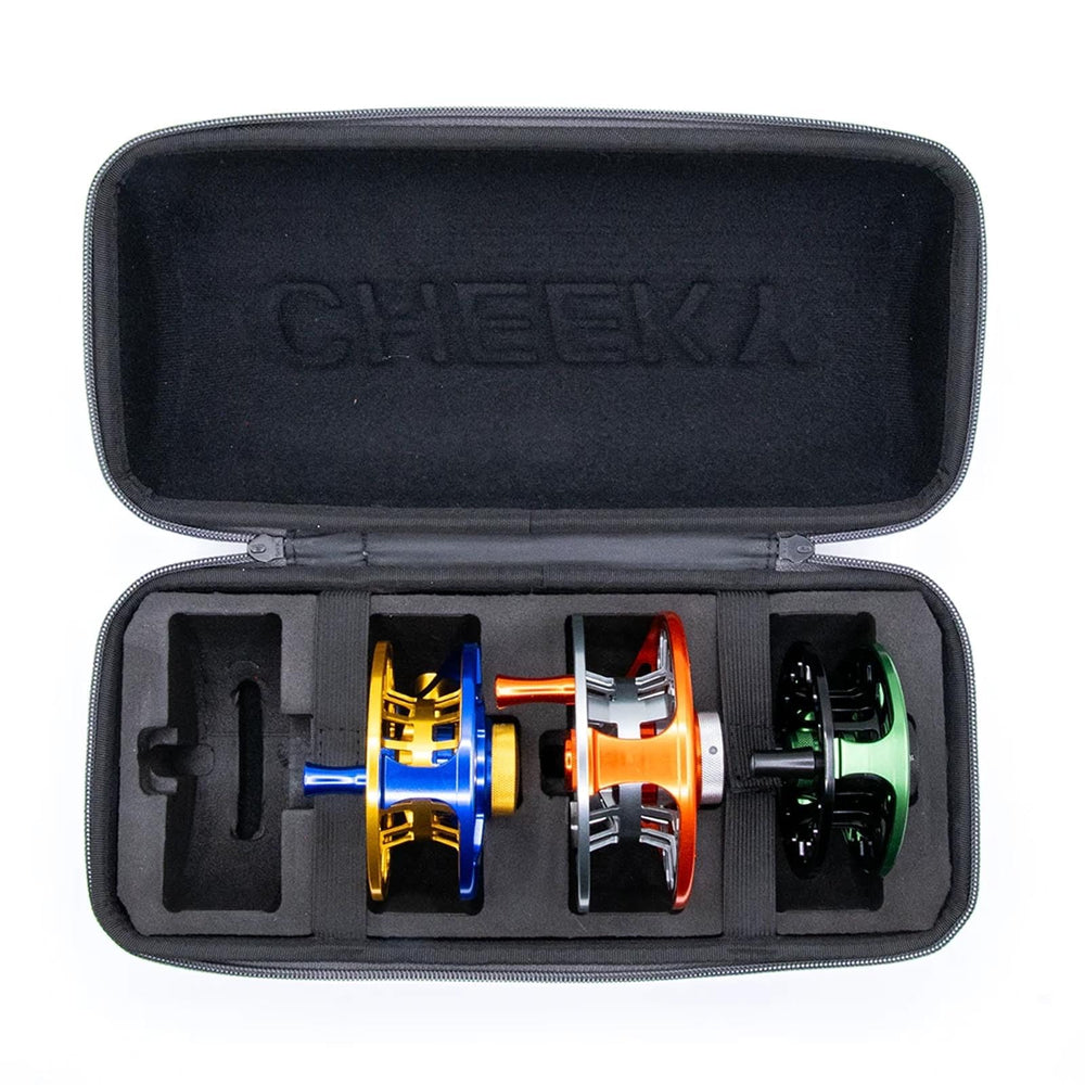 Cheeky Reel Capsule Case grey logo display for easy brand recognition