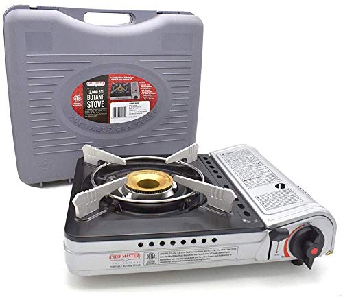 Chef Master inline regulator with safety features for camping use