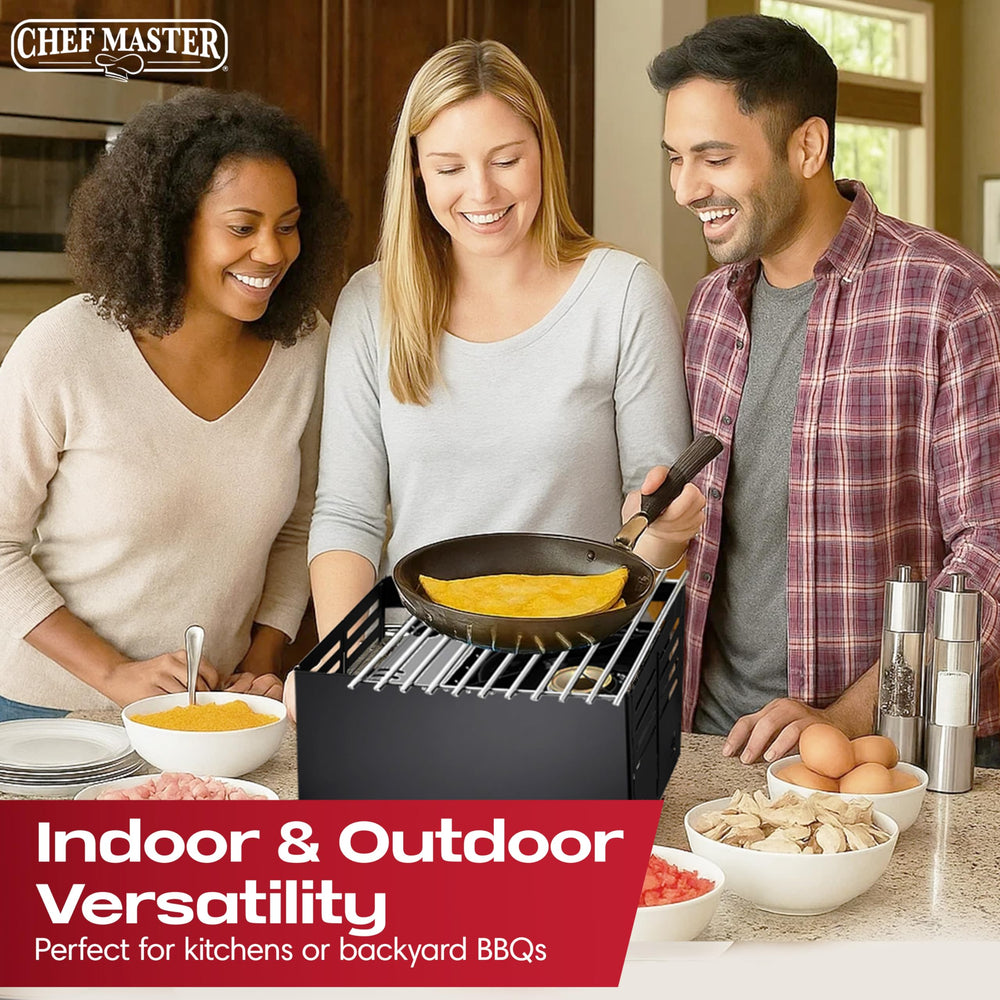 Premium camping stove cover by Chef Master for rugged adventures.
