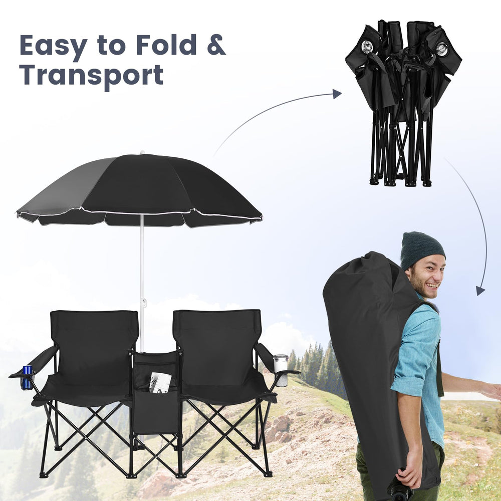CHEFJOY cup holders and side pockets keep drinks and essentials handy.