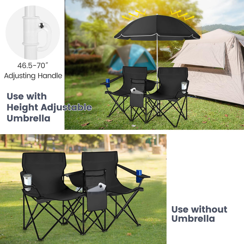 CHEFJOY portable folding chair with carrying bag for effortless travel.