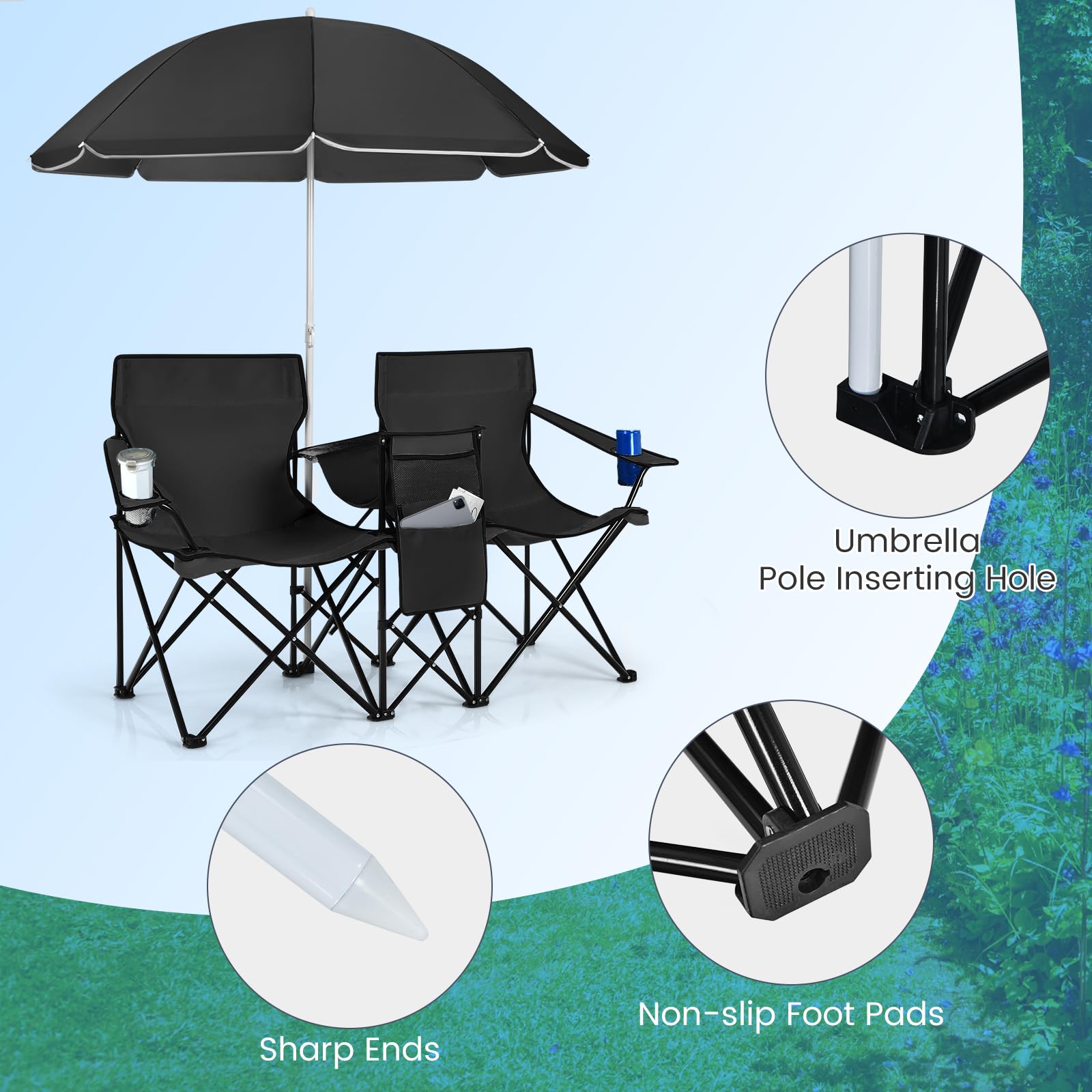 CHEFJOY shared loveseat design invites conversations and sunlit relaxation.