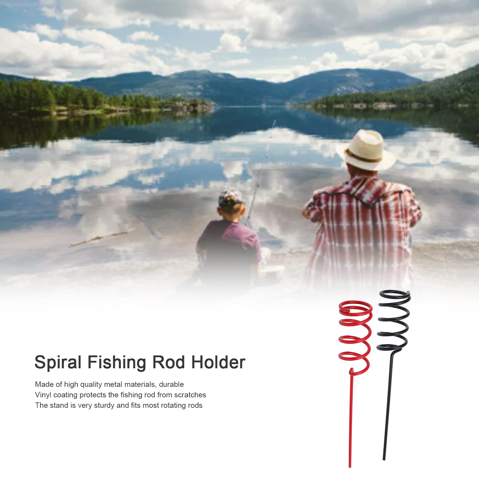 ChengyuWei heavy-duty spiral holder offers stable ground use on rivers, lakes, and ponds.