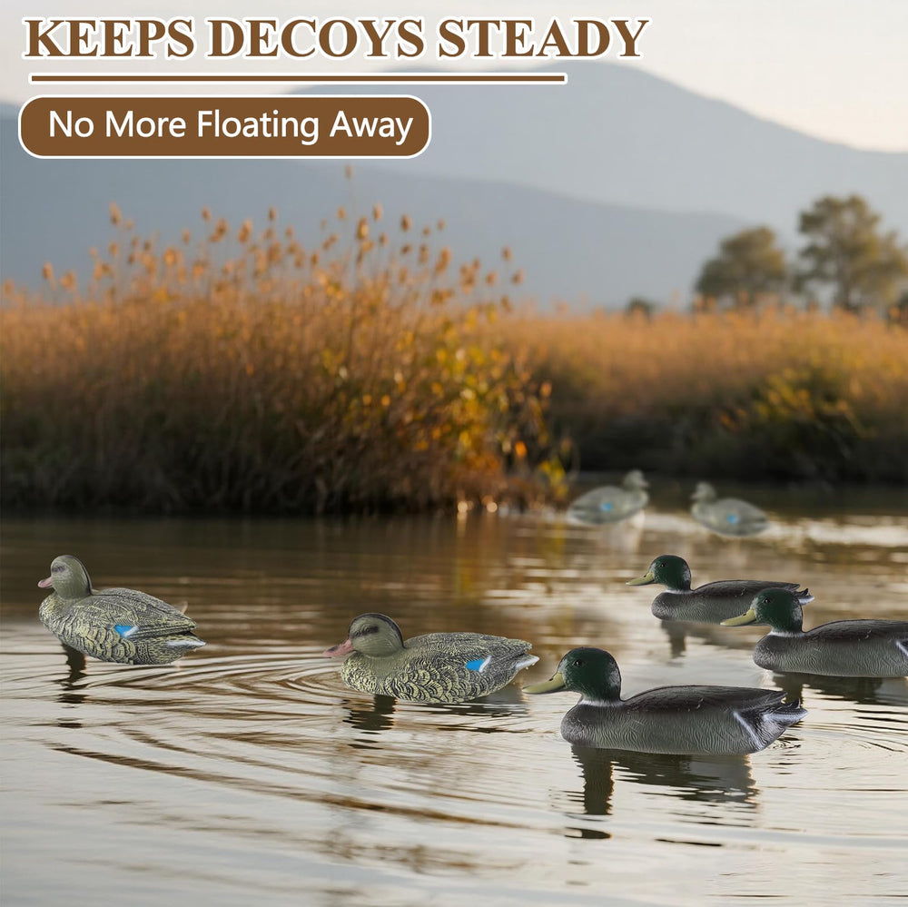 CHERAINTI duck decoy weights 360-degree swivel keeps lines free.