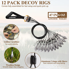 CHERAINTI duck decoy weights ready-to-attach for fast setup.
