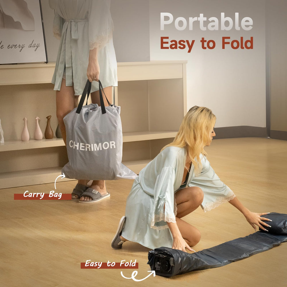 CHERIMOR twin air mattress built-in pump enables fast setup with one touch.
