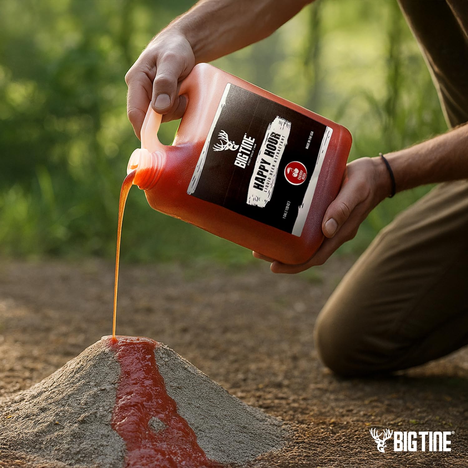 Cherry Rush scented mineral attractant for deer by Big Tine
