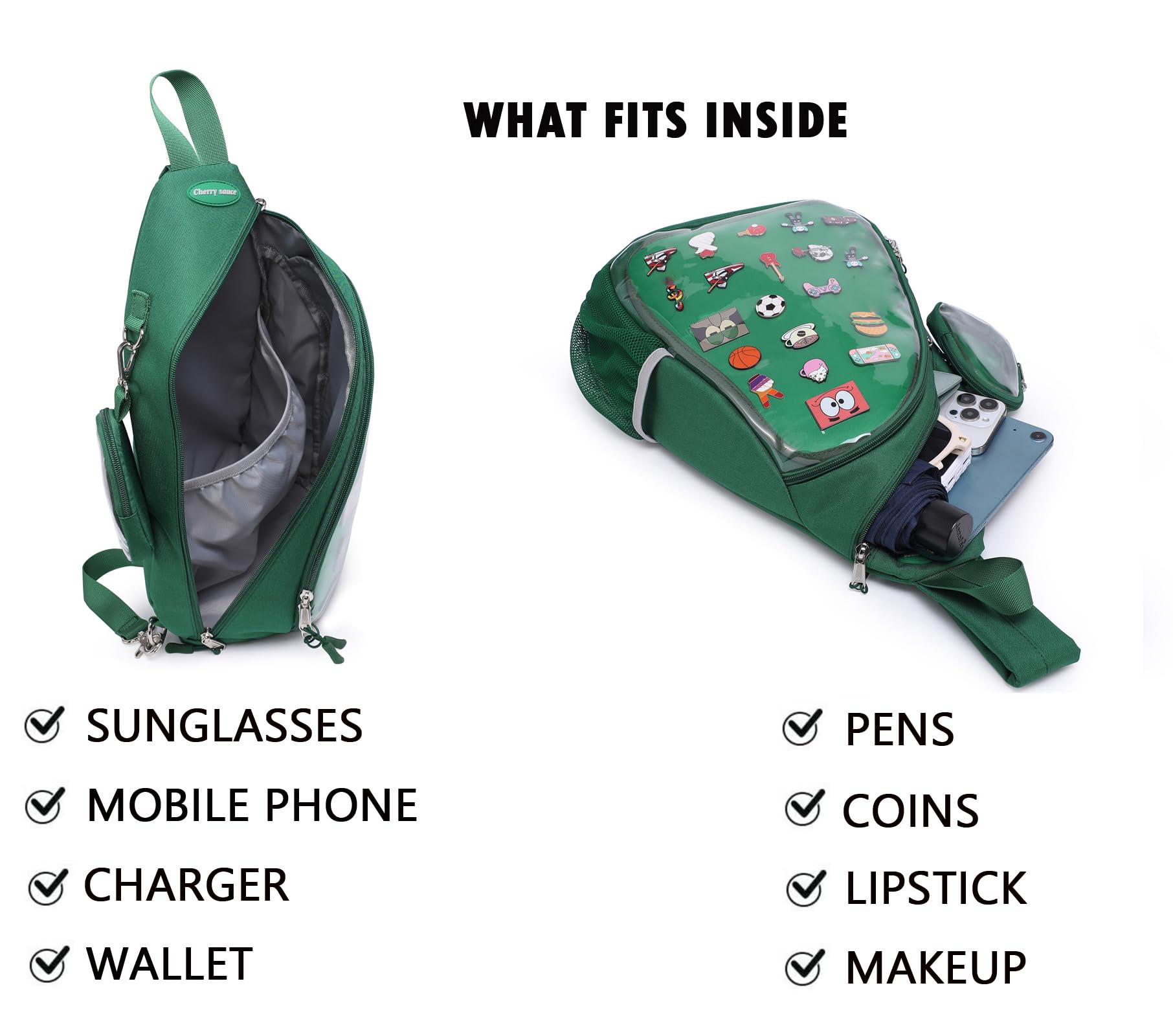 CHERRY SAUCE ita bag insert display for pin and patch customization