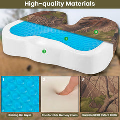 ChezMax gel seat cushion with built-in handle for easy transport on outdoor trips.