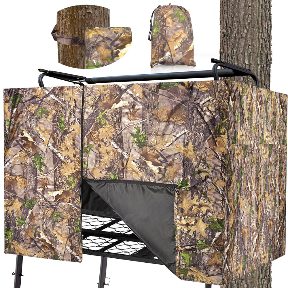 ChezMax hunting tree stand blind camouflage window enhances concealment during dawn hunts