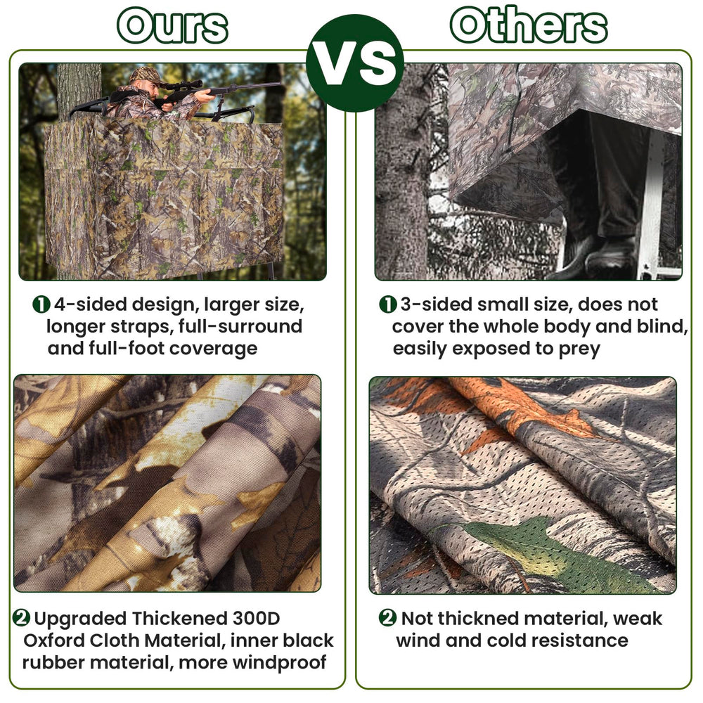 ChezMax hunting tree stand blind inner pockets storage for quick access gear