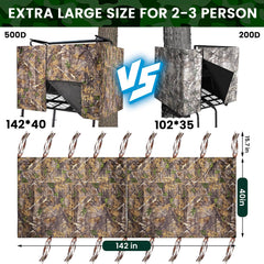 ChezMax hunting tree stand blind silent zipper closeup for stealthy entry