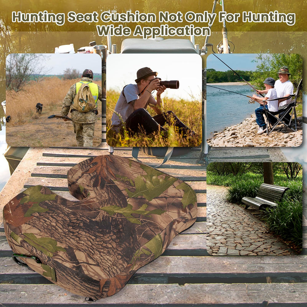 ChezMax portable hunting seat cushion fits in packs for quick access.
