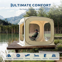 Chic Muse clear TPU walls provide bright visibility and wind protection.