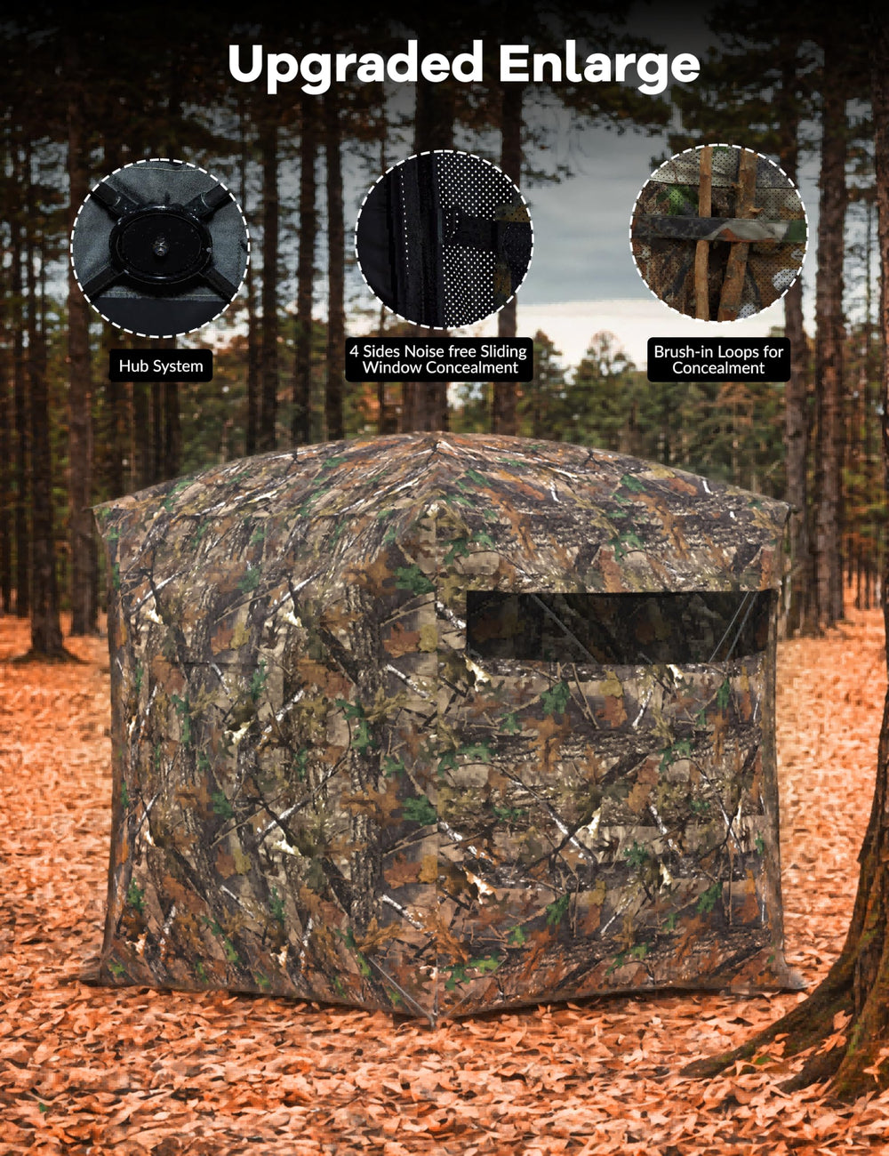 ChicCoutured hunting blind all-weather durability withstands rain and snow