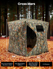 ChicCoutured hunting blind spacious layout fits 2-3 hunters with gear