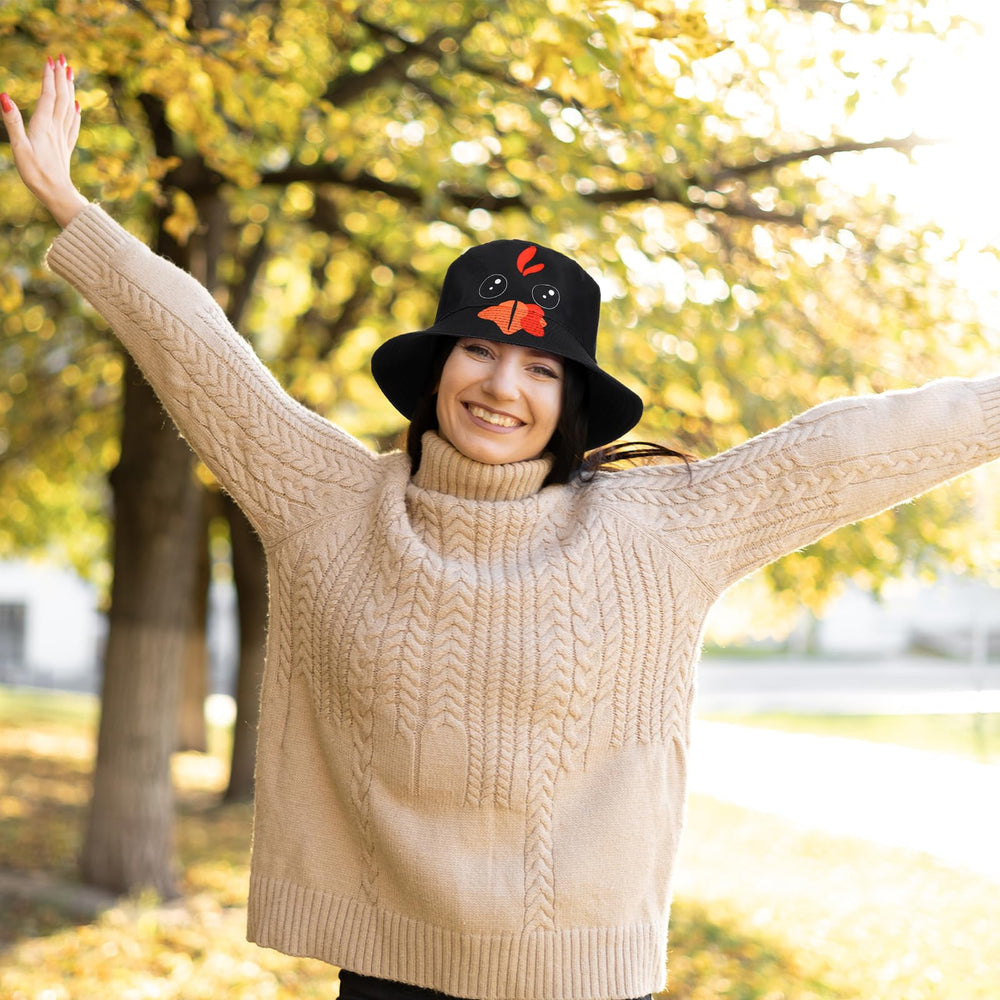 Brown Turkey Bucket Hat by Chicingyou