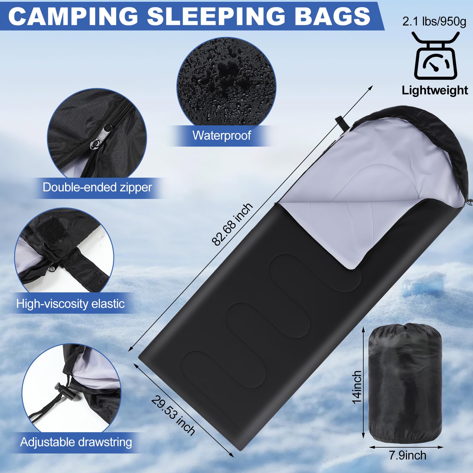 Chicingyou camping sleeping bag image highlighting outdoor warmth