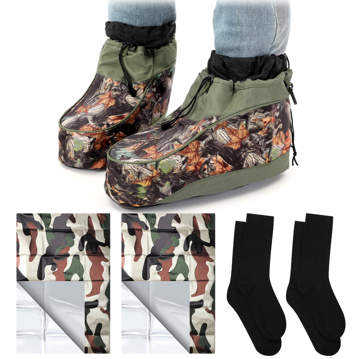 Chicingyou insulated boots covers warmth and secure fit for cold outdoor wear.