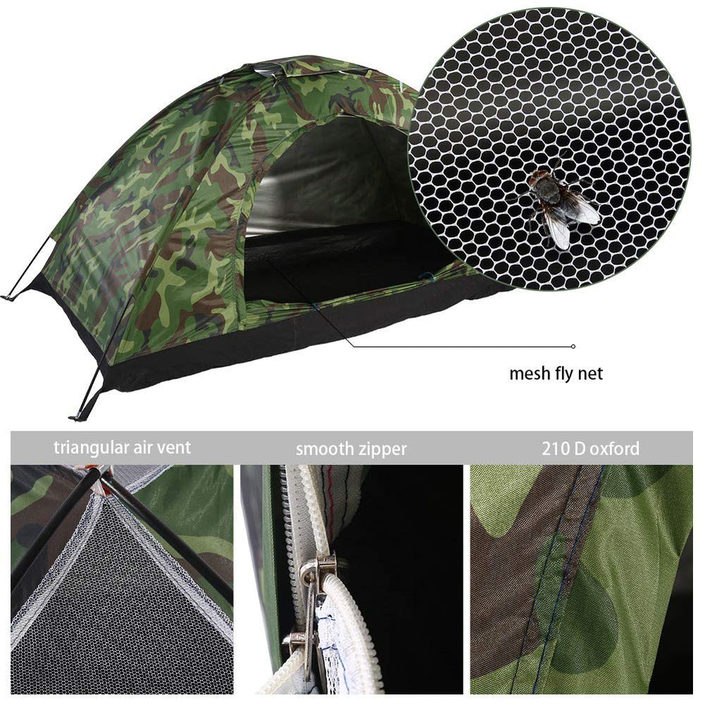 CHICIRIS 210D groundsheet offers durability on damp ground.