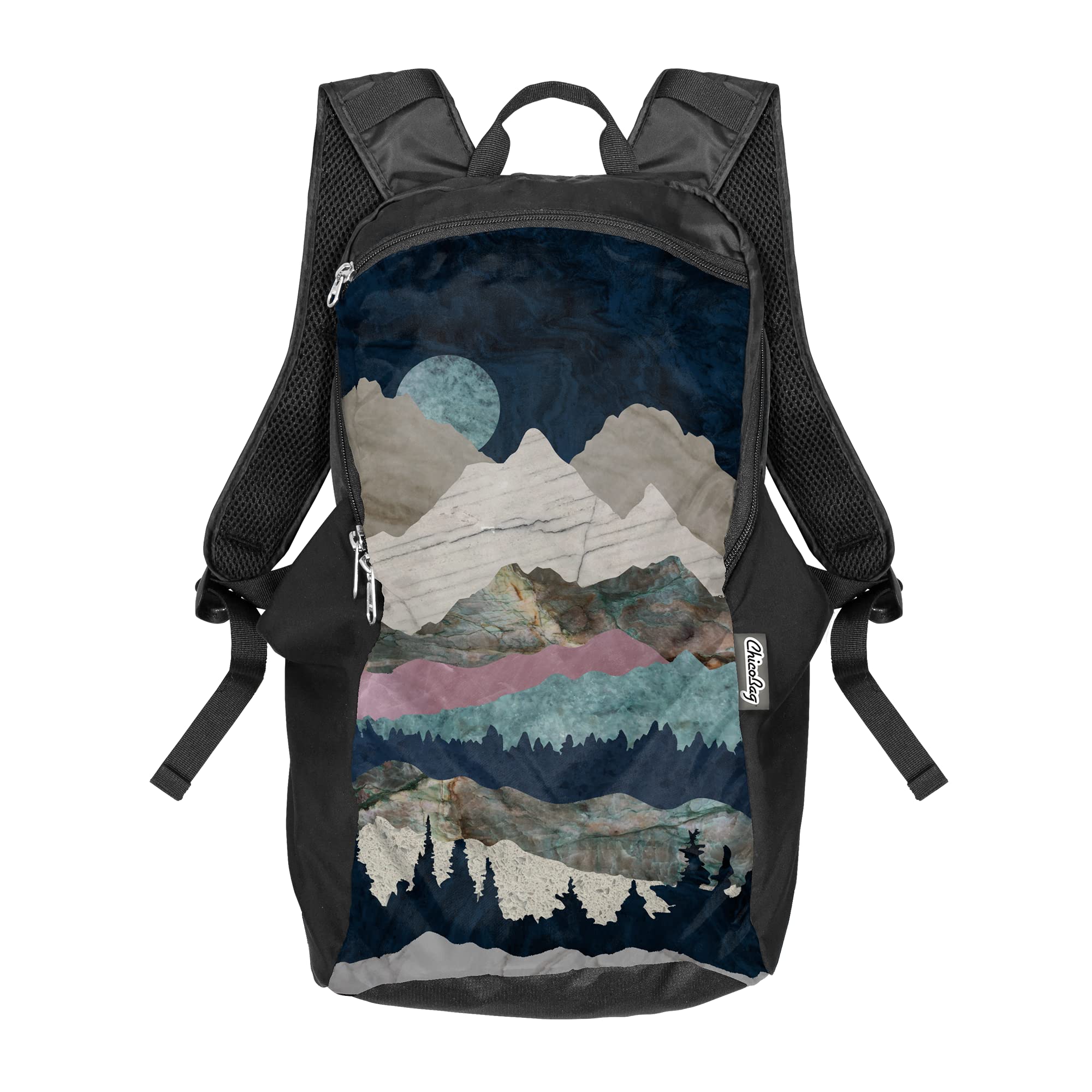 ChicoBag Travel Pack repete built-in pouch for tidy stowaway and quick access.