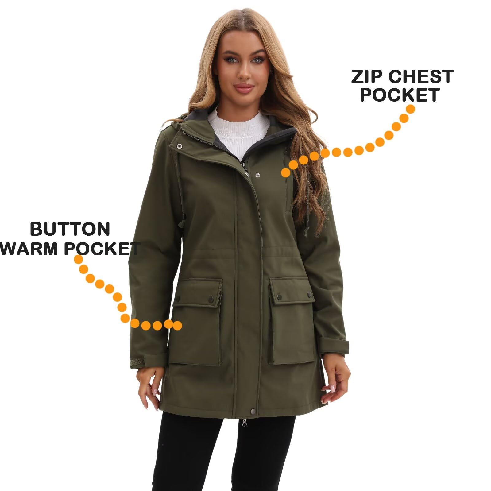 CHIGUO women's waterproof softshell jacket color-options-display showcases six versatile hues