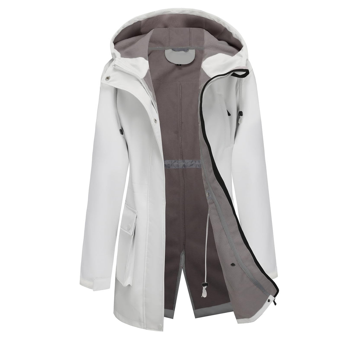 CHIGUO women's waterproof softshell jacket hooded front view offering rain protection.