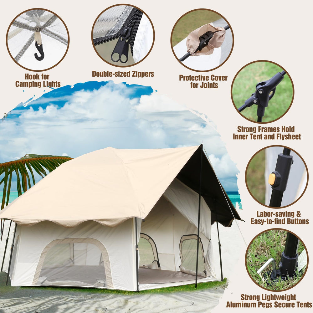 Chihee camping tent ground pegs close-up communicates stable anchoring in windy conditions.