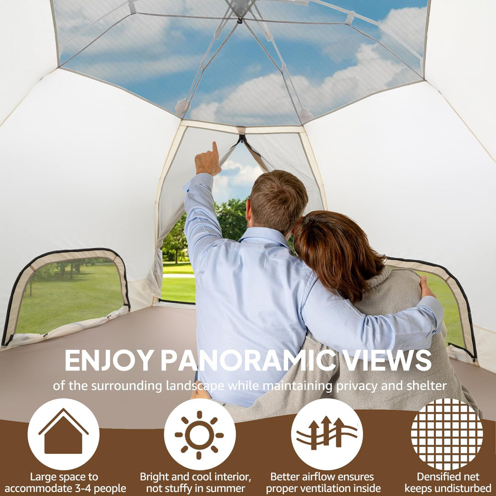 Chihee camping tent screen room emphasizes ventilation and bug-free outdoor lounging.