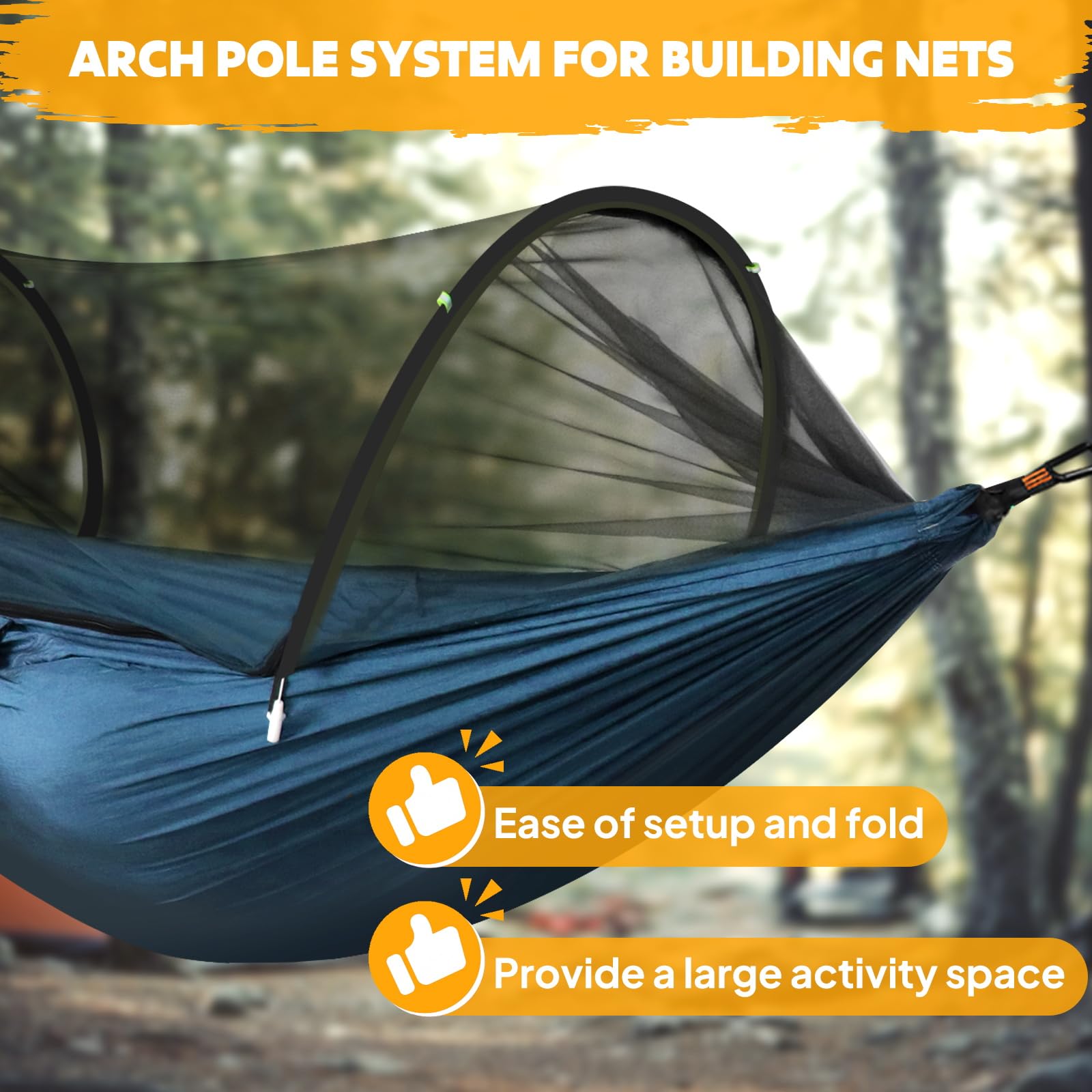 Chihee compact packable hammock demonstrates ultralight design for travel and backpacking.