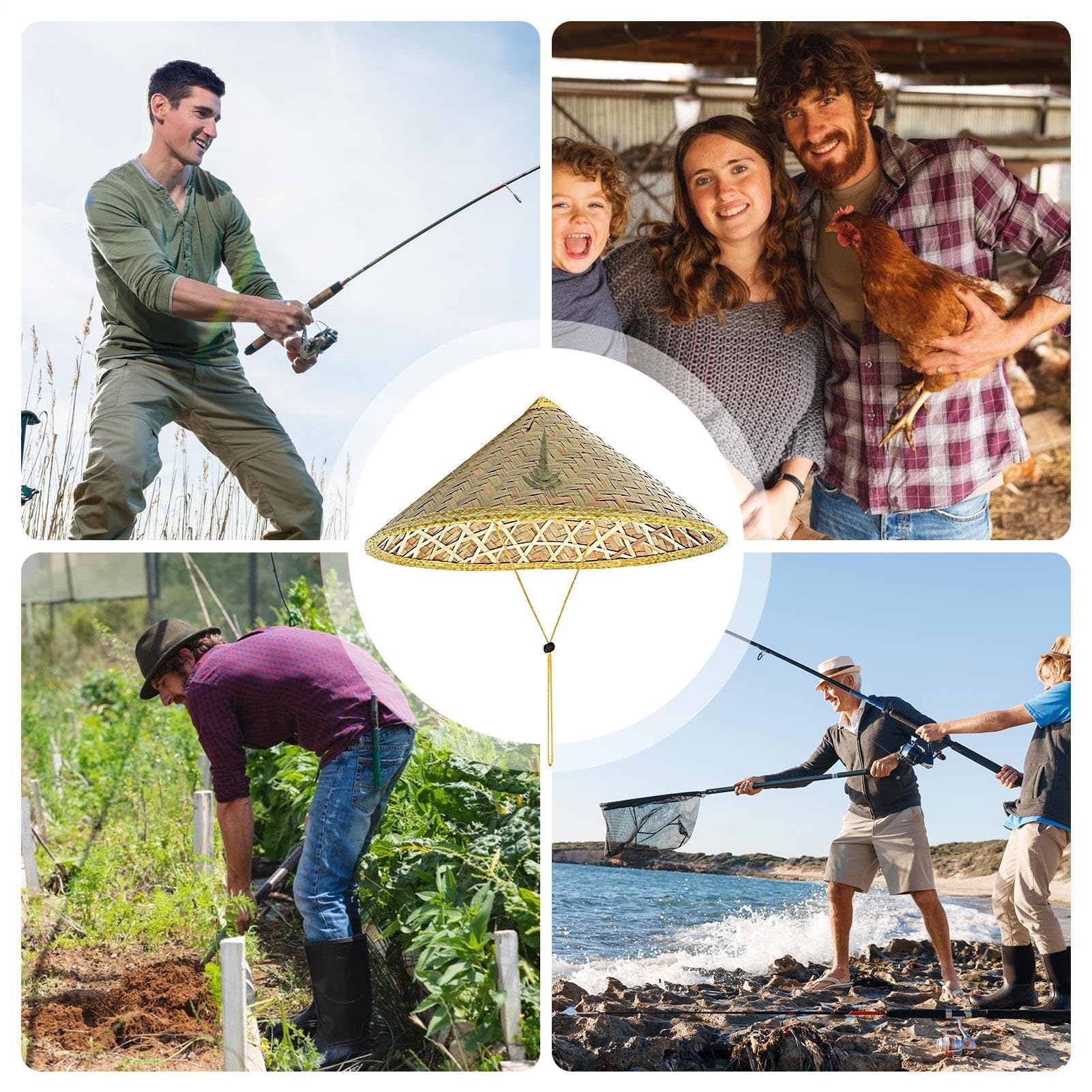 Lightweight sun hat on a wooden surface