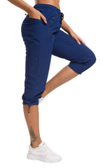 ChinFun quick-dry pants navy side pocket view, secure storage for on-the-go essentials.